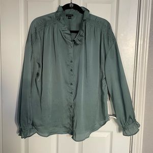 Ann Taylor Button Blouse Sz L